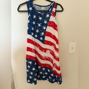 Patriotic Stars and Stripes Dress with Pockets!